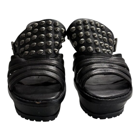 Lisa for Donald J Pliner Black Leather Studded Platform Heels – Size 6 - Picture 4 of 12